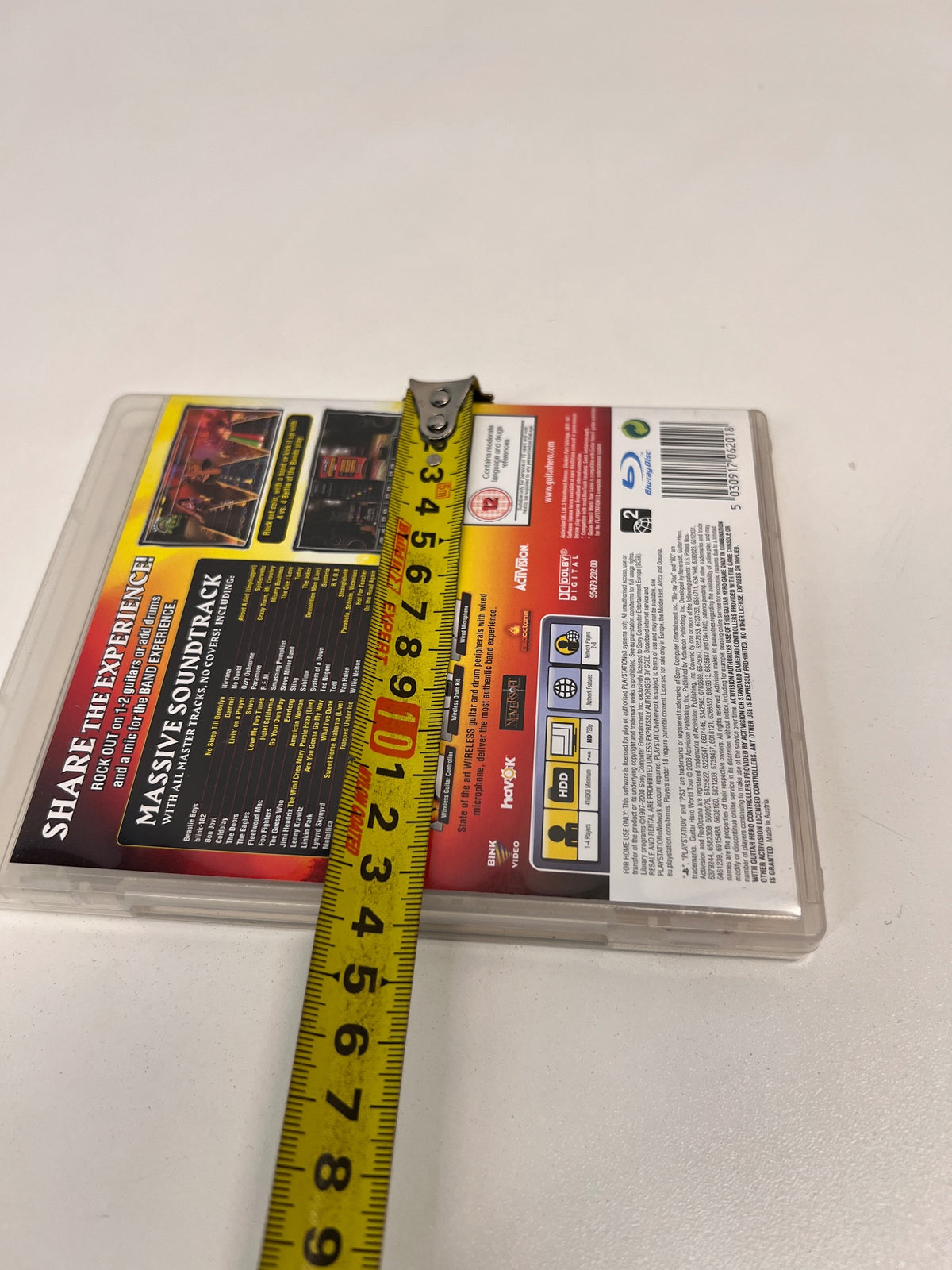Guitar Hero: World Tour PlayStation 3 Game – height measurement