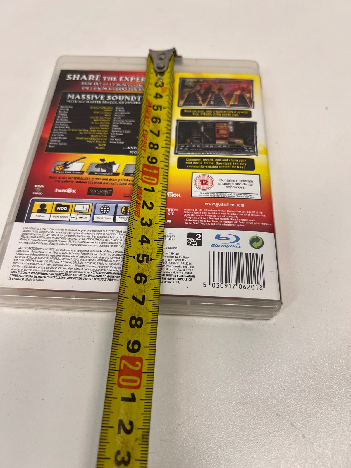 Guitar Hero: World Tour PlayStation 3 Game – width measurement
