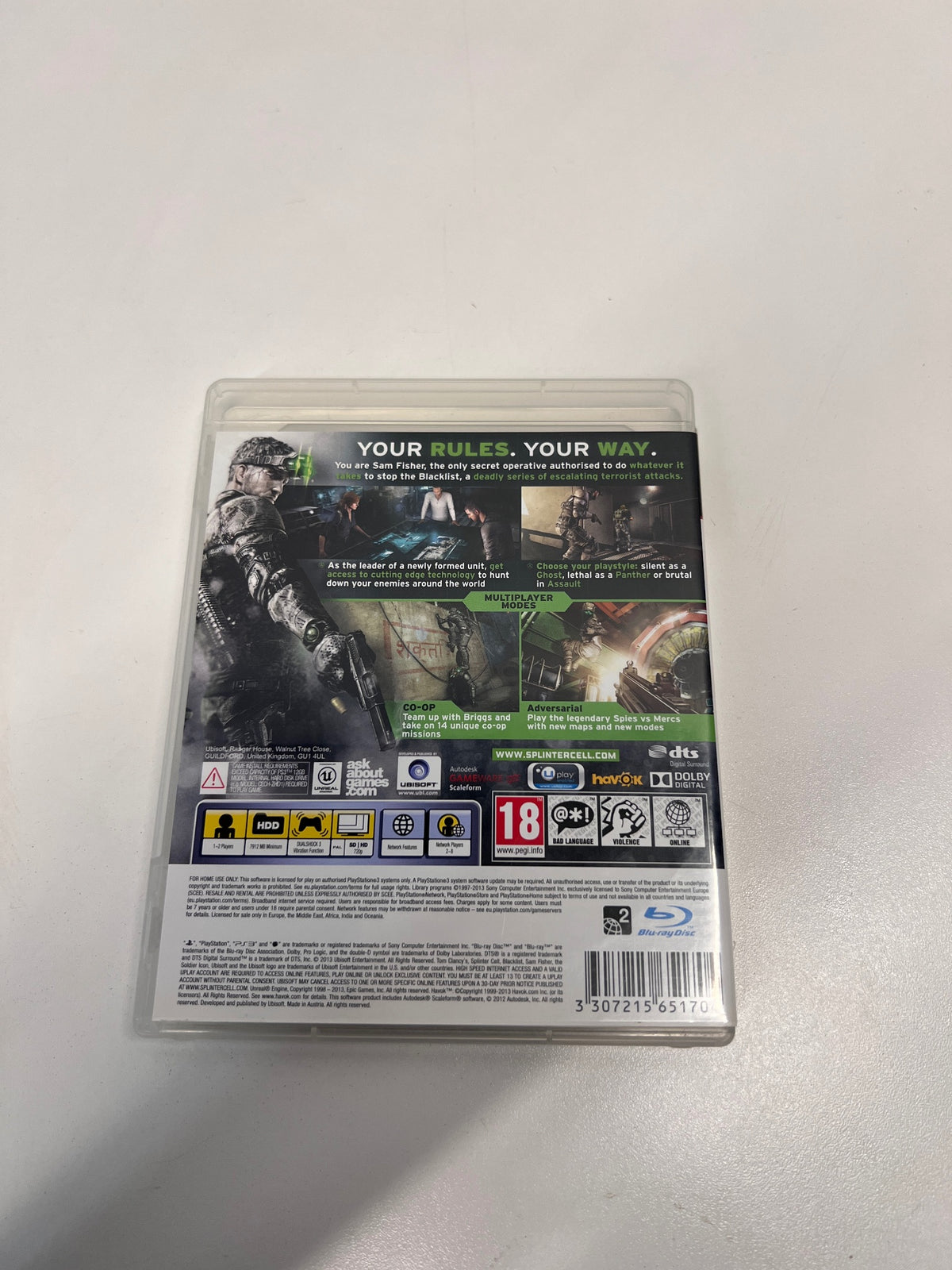 Splinter Cell: Blacklist - PlayStation 3 Game – condition detail