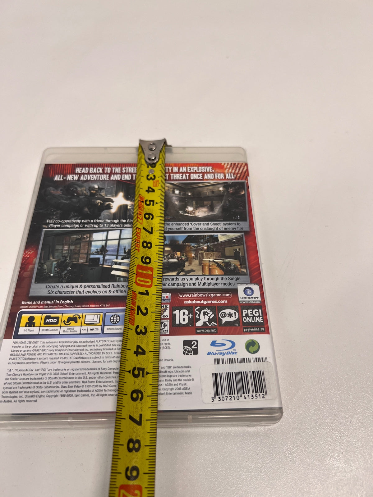 Rainbow Six Vegas 2 PS3 Game – width measurement
