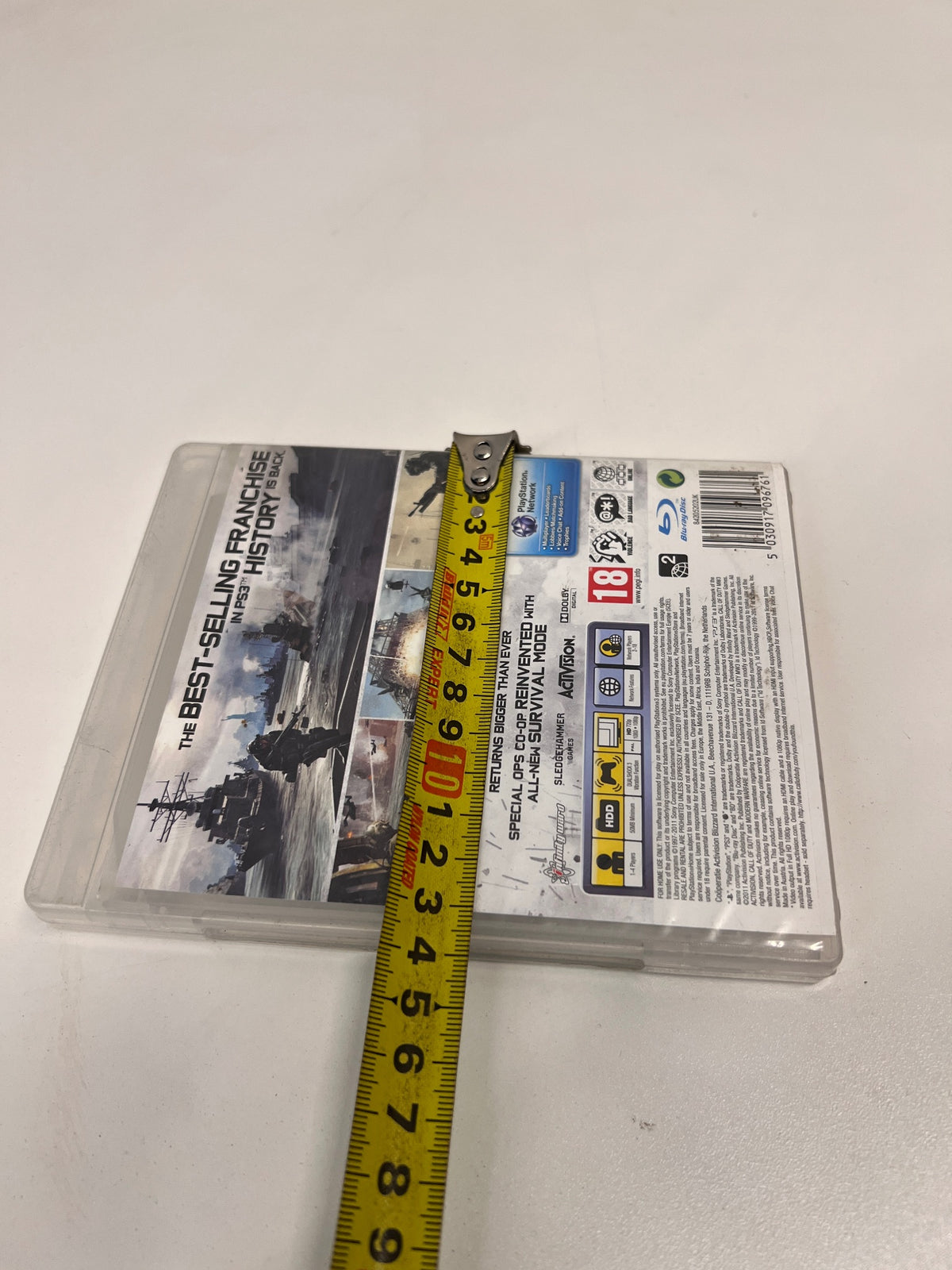 Call of Duty: MW3 PS3 Video Game – height measurement