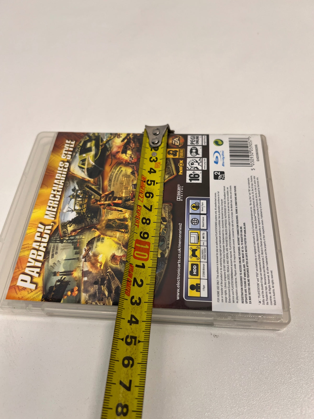 Mercenaries 2: World in Flames PS3 Game – height measurement