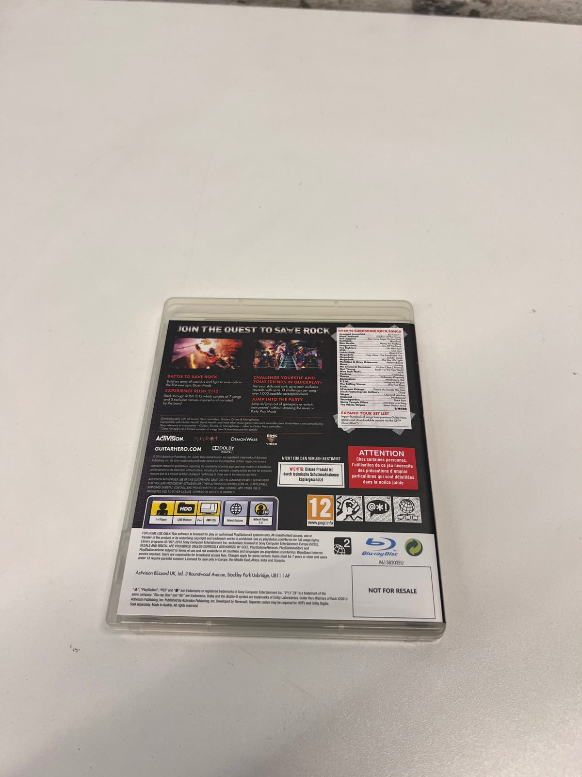 Guitar Hero: Warriors of Rock PS3 Game – condition detail