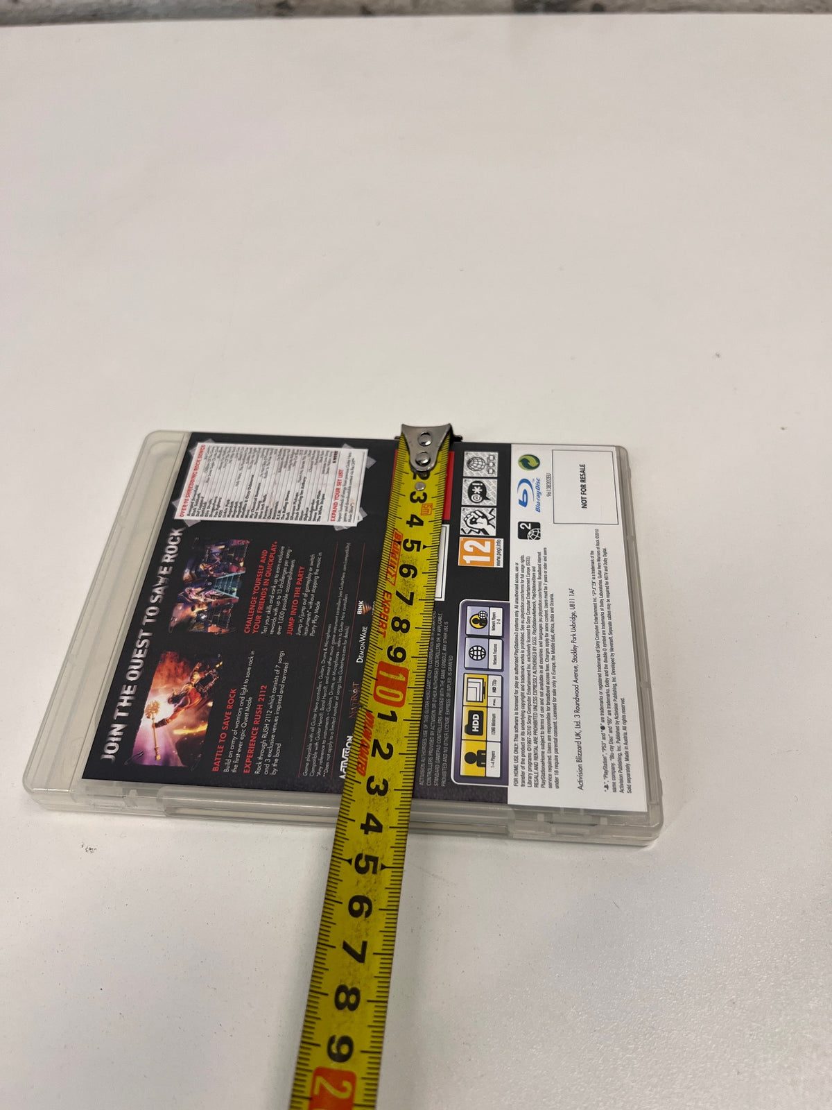 Guitar Hero: Warriors of Rock PS3 Game – height measurement