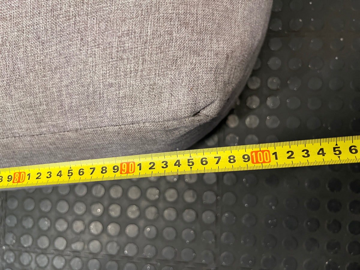 Grey Fabric Bean Bag Chair – depth measurement