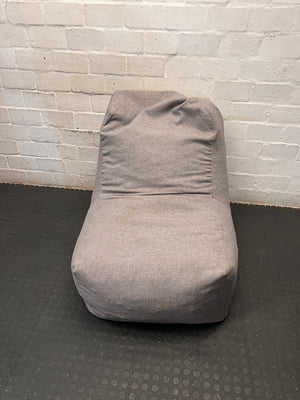 Grey Fabric Bean Bag Chair – main front view