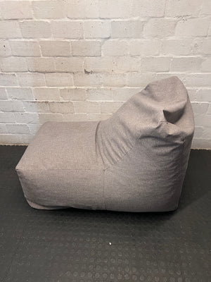 Grey Fabric Bean Bag Chair – side view