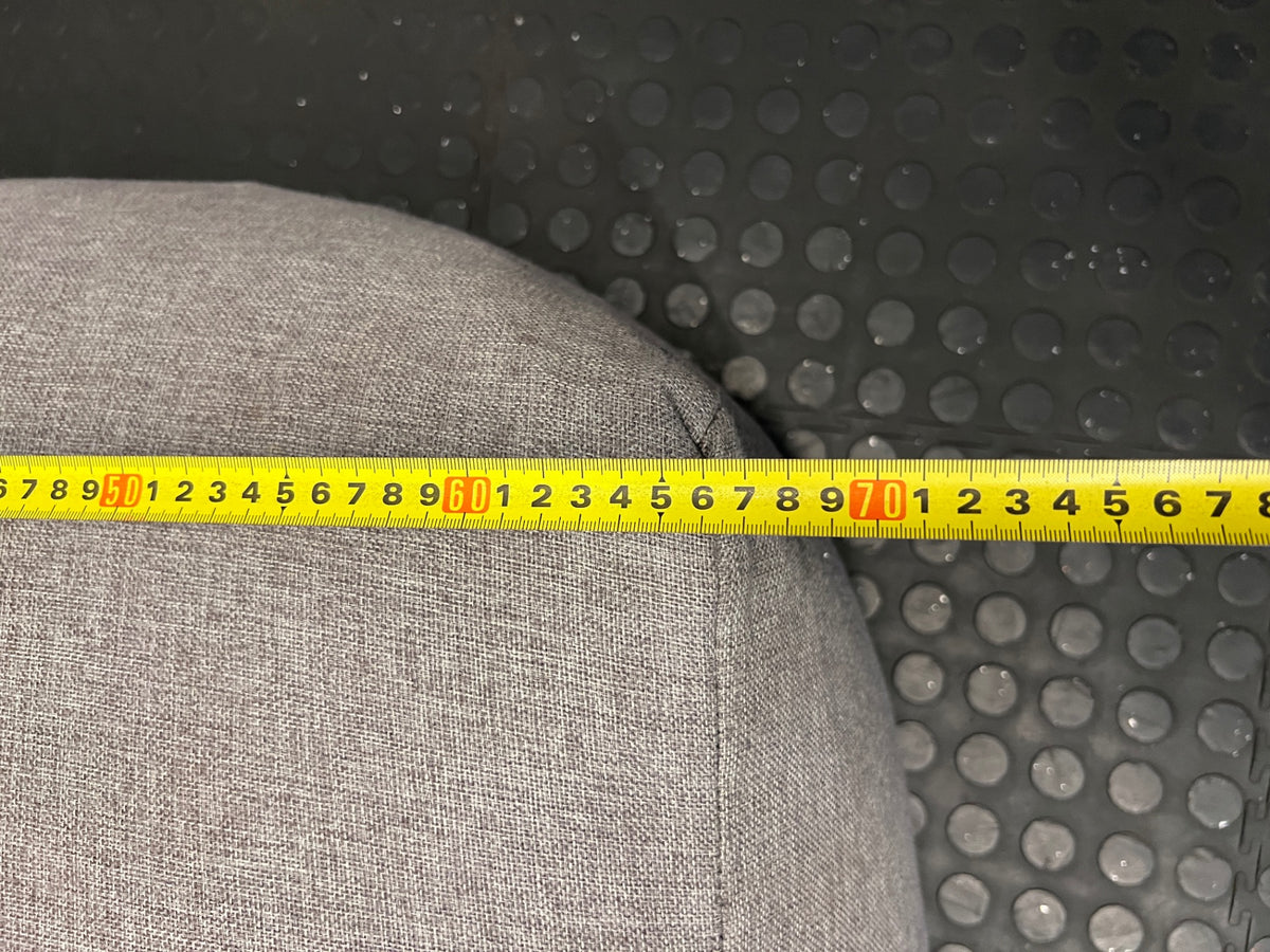 Grey Fabric Bean Bag Chair – width measurement