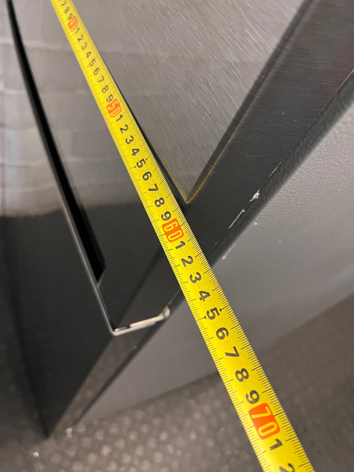 Defy Grey Bottom-Mount Fridge-Freezer – depth measurement