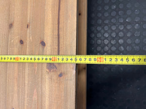 Oak Finish Industrial Style TV Unit with Metal Frame – depth measurement