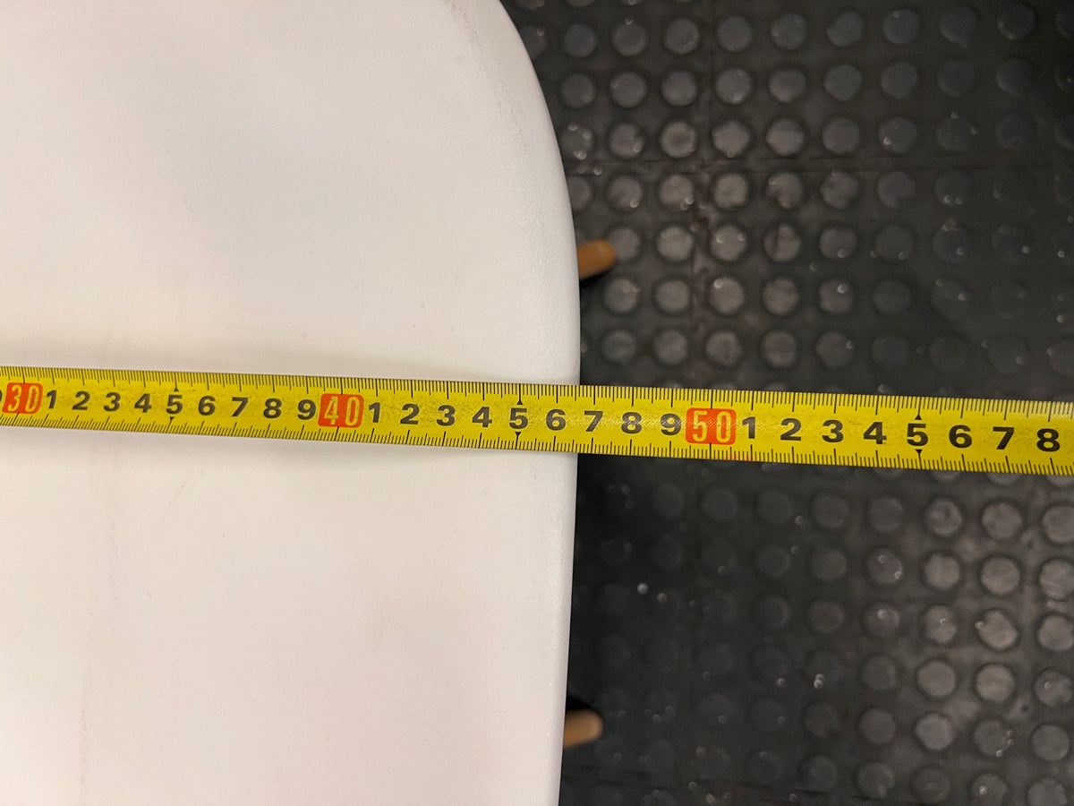 Modern White Bucket Chair with Wooden Legs – width measurement