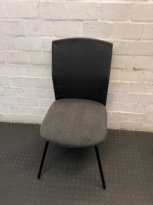 Black Mesh and Grey Fabric Office Chair – main front view