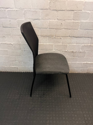 Black Mesh and Grey Fabric Office Chair – top view