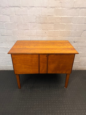 Classic Wooden Office Desk with Drawer – back view
