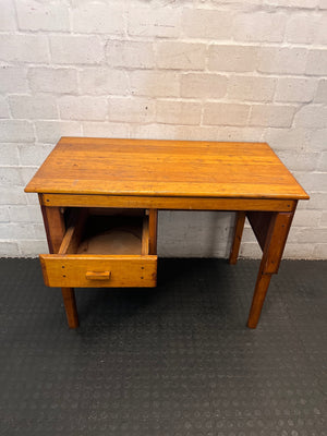 Classic Wooden Office Desk with Drawer – side view