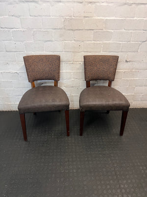Mixed Texture Upholstered Dining Chair with Wooden Legs – condition detail