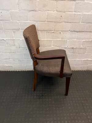 Upholstered Wood Side Chair with Single Armrest – top view