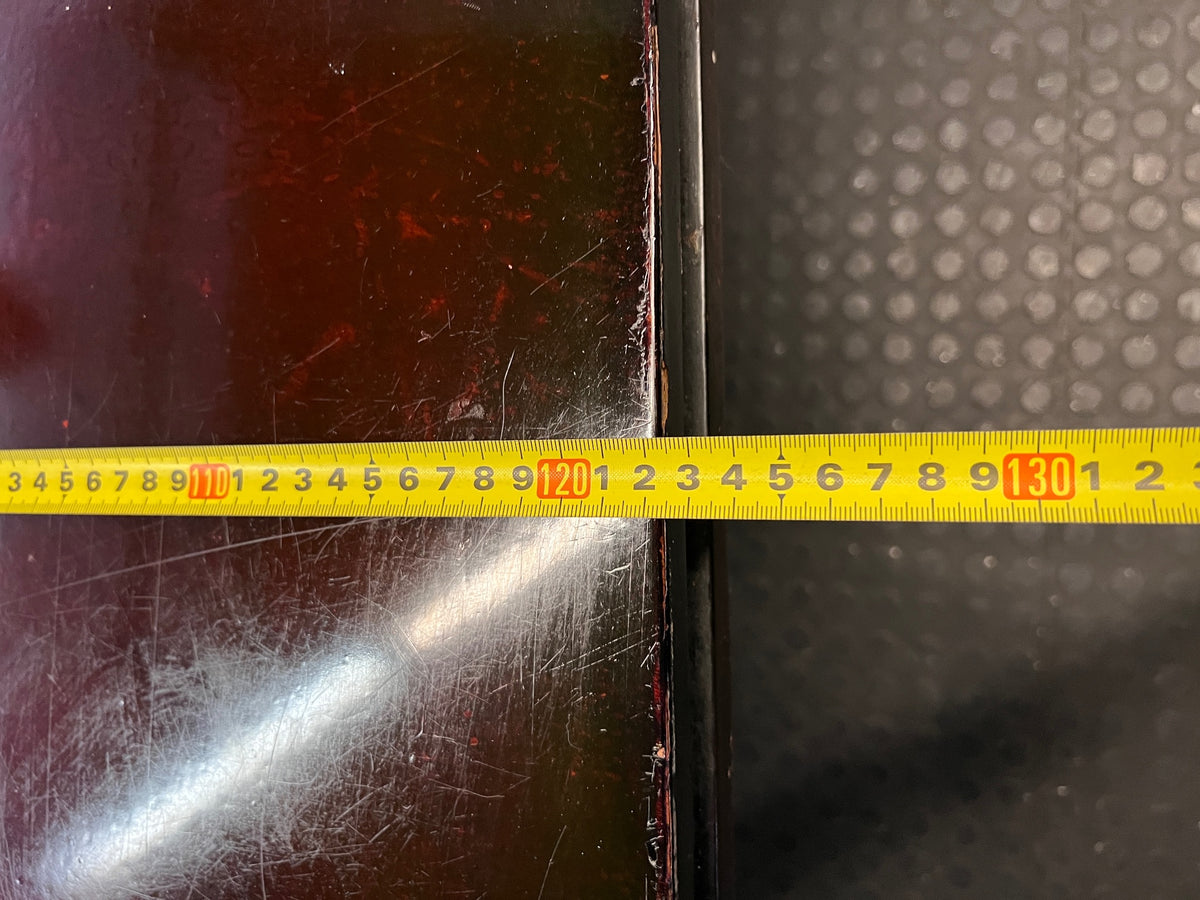 Dark Wood Trestle Dining Table (3m) – width measurement