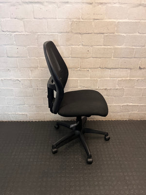 Black Mesh High Back Swivel Office Chair – back view