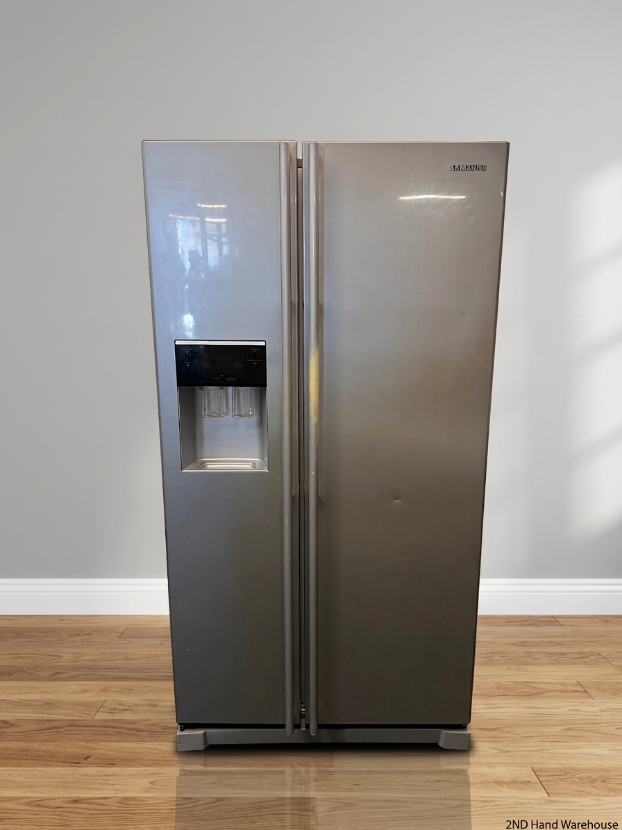 Samsung Silver Double Door Fridge-Freezer with Dispenser – styled product image