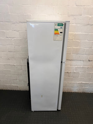 White KIC Top-Mount Fridge Freezer — Working with Burn Damage on Top – top view