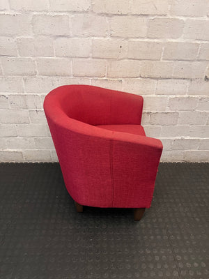 Decofurn Red Fabric Tub Chair – top view