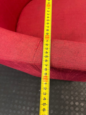 Decofurn Red Fabric Tub Chair – width measurement