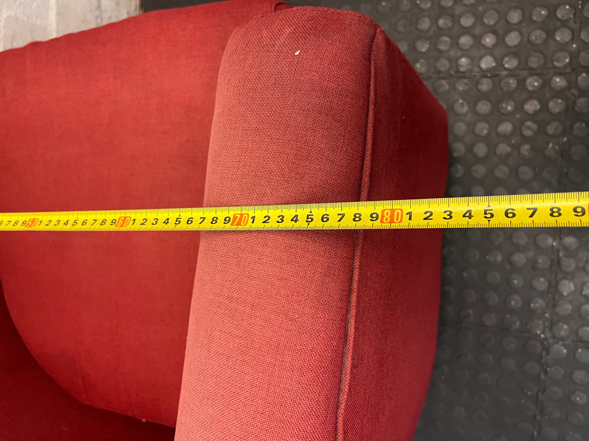 Red Fabric Tub Chair Armchair – width measurement