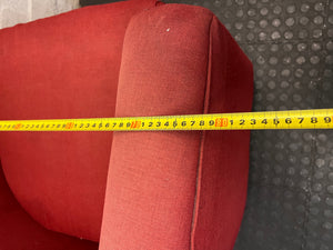 Red Fabric Tub Chair Armchair – width measurement