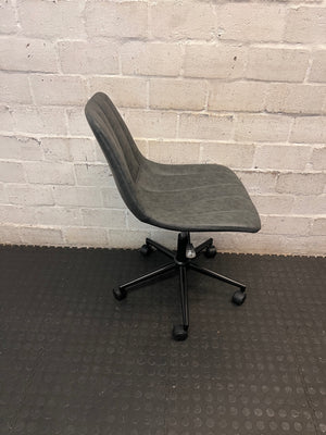 Dark Grey Mid-Back Armless Office Chair – back view