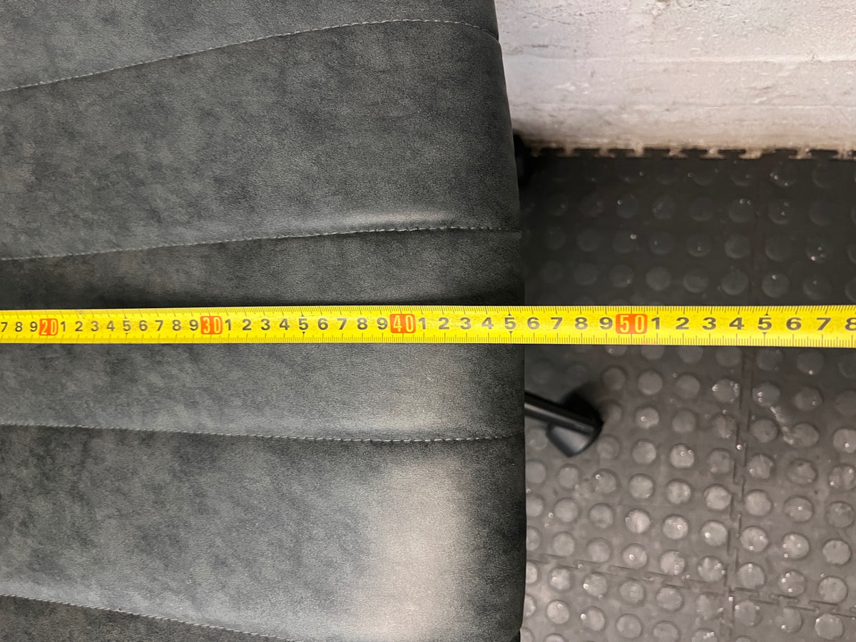Dark Grey Mid-Back Armless Office Chair – depth measurement
