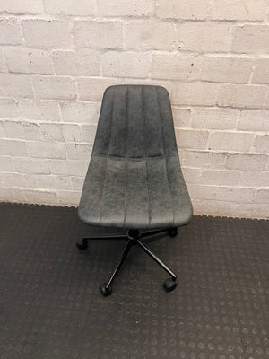 Dark Grey Mid-Back Armless Office Chair – main front view