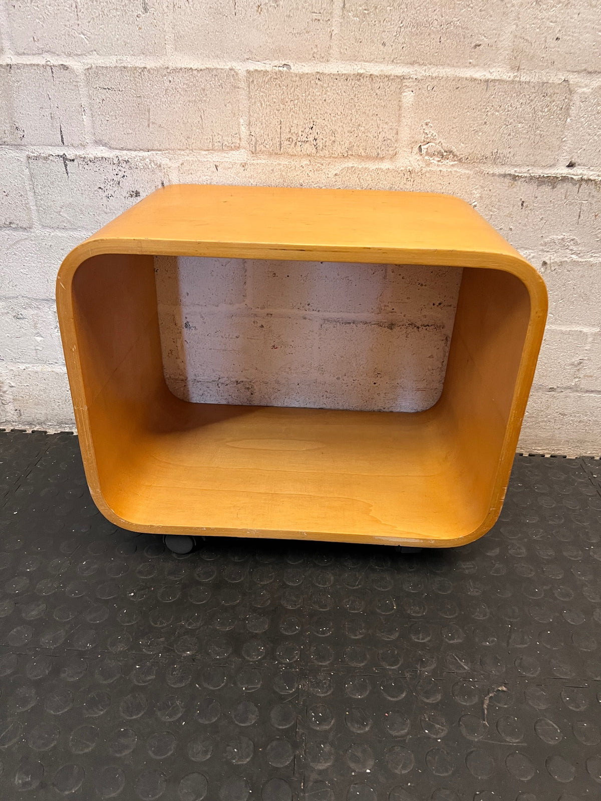 Mobile Bentwood Side Table on Castors – back view