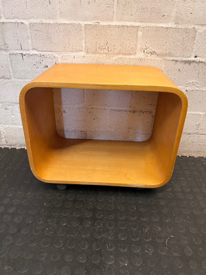 Mobile Bentwood Side Table on Castors – back view