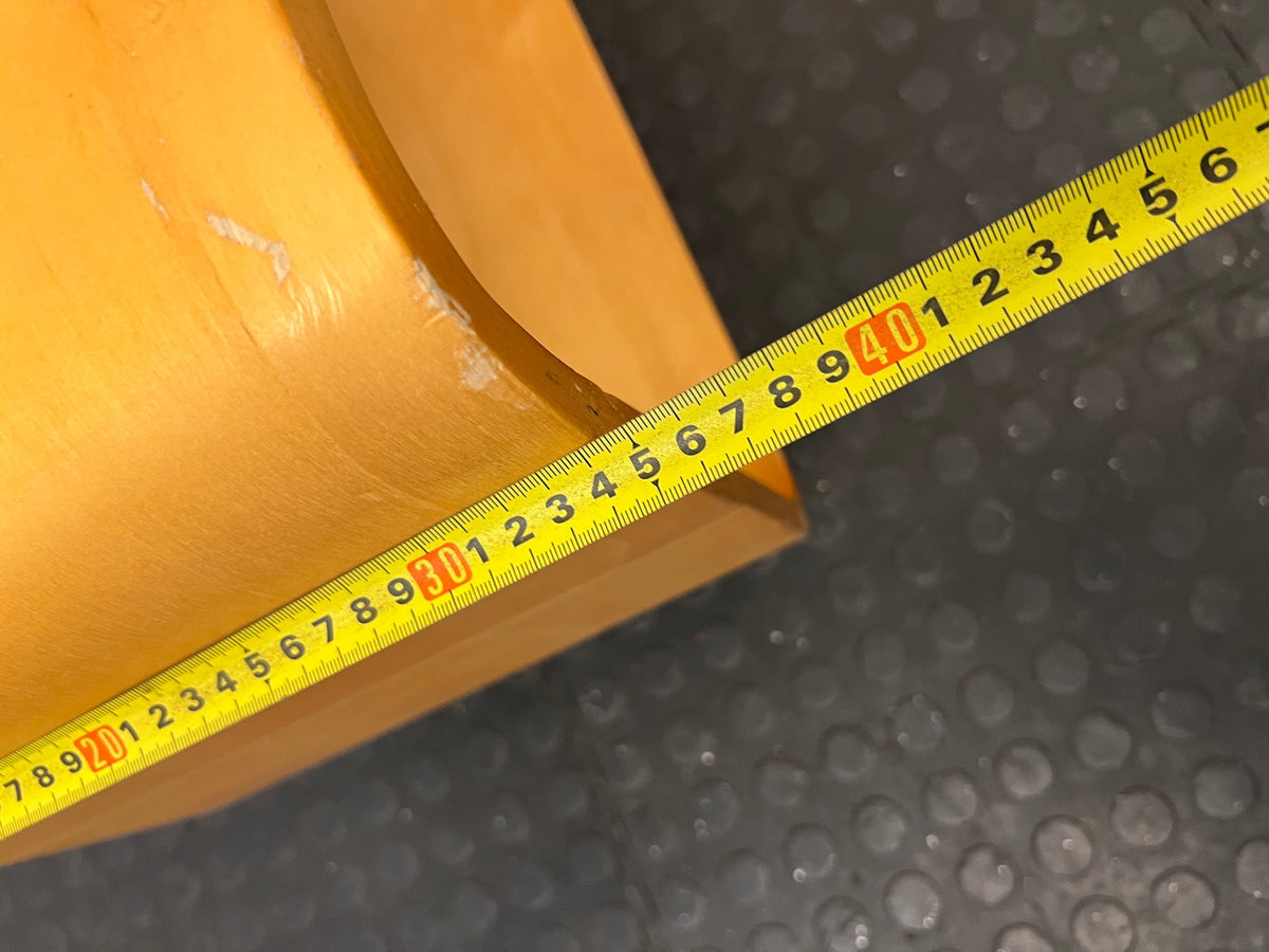 Mobile Bentwood Side Table on Castors – depth measurement