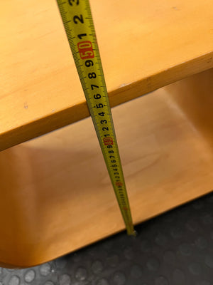 Mobile Bentwood Side Table on Castors – height measurement