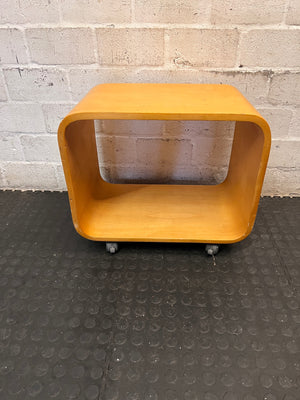 Mobile Bentwood Side Table on Castors – main front view