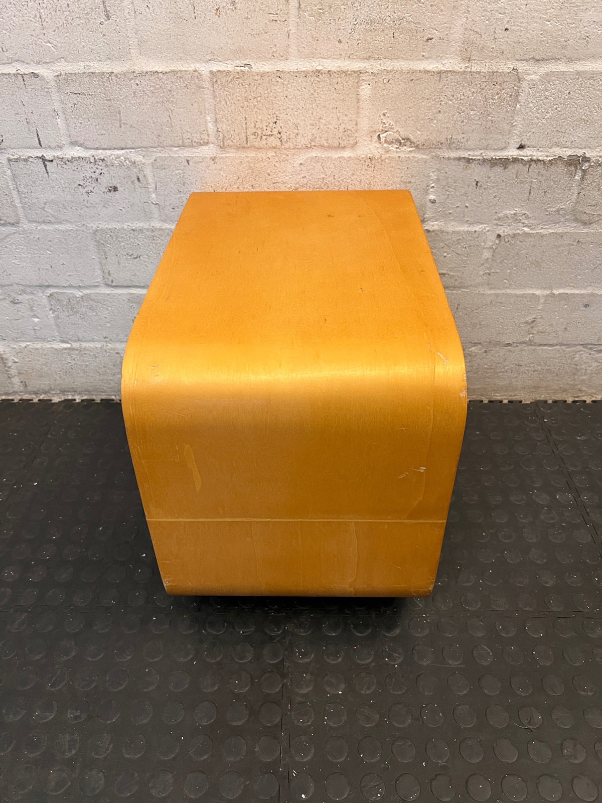 Mobile Bentwood Side Table on Castors – top view