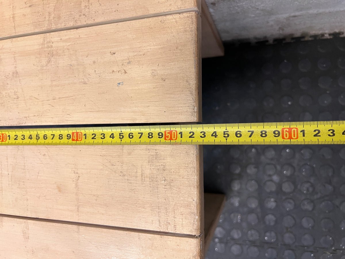 Rustic Ladder-Back Wooden Dining Chair – depth measurement