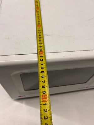 LG Intellowave Countertop Microwave in White — Burning Odour During Use and Missing Internal Plate – depth measurement