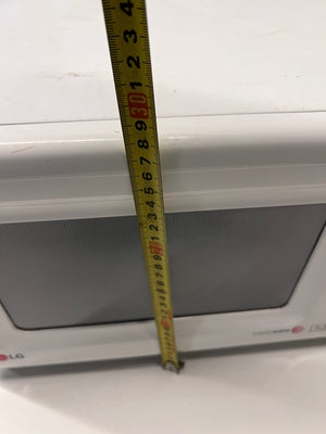 LG Intellowave Countertop Microwave in White — Burning Odour During Use and Missing Internal Plate – height measurement