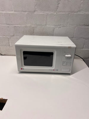 LG Intellowave Countertop Microwave in White — Burning Odour During Use and Missing Internal Plate – main front view