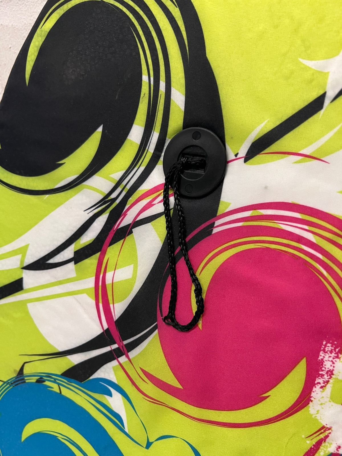 Lime Green Graphic Print Bodyboard – top view
