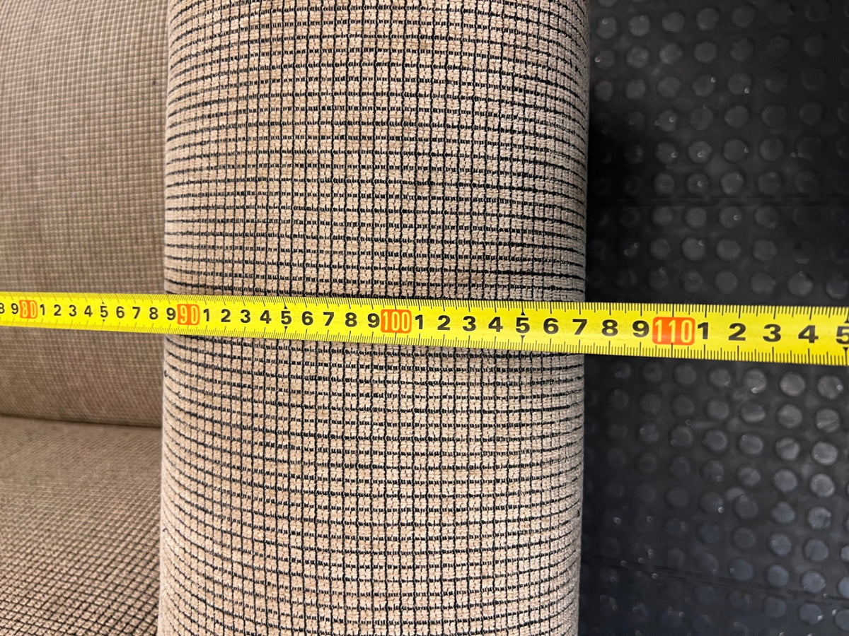Neutral Textured One Seater Couch with Flared Arms – width measurement
