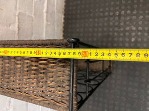 Metal and Woven Wicker Wine Rack – width measurement