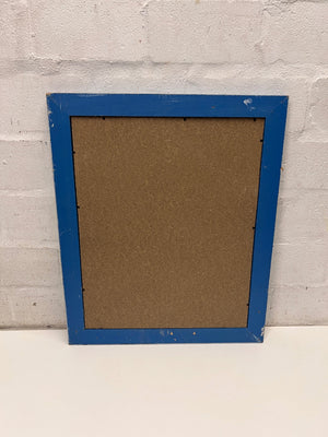 Blue Textured Rectangular Wall Mirror – condition detail