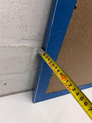 Blue Textured Rectangular Wall Mirror – depth measurement