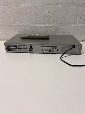 Samsung Silver DVD Player with Remote Control – back view