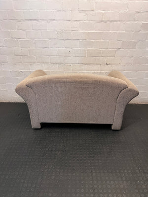 Textured Fabric 2 Seater Couch with Flared Arms – condition detail