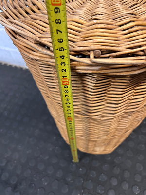 Woven Wicker Laundry Basket with Lid – height measurement